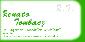 renato tombacz business card